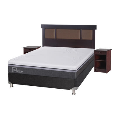 Imagen 2 del producto Box Spring CIC 2 Plazas Ortopedic Advance + Respaldo + 2 Veladores New Dublin