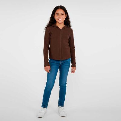 Imagen 1 del producto Polerón Niña Mila Cafe, Crudo, Negro, Oliva