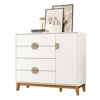 Cómoda Vekkahome Ipe 4 Cajones 1 Puerta Blanco
