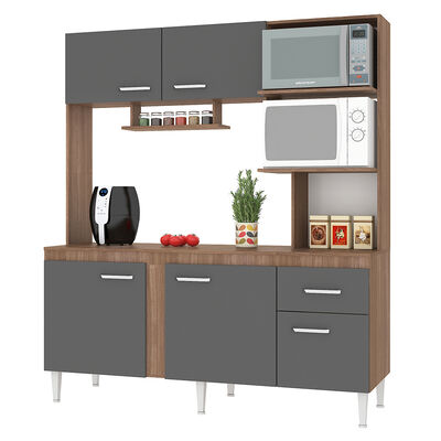 Kit Cocina Vekkahome Sevilha 5 Puertas Gris