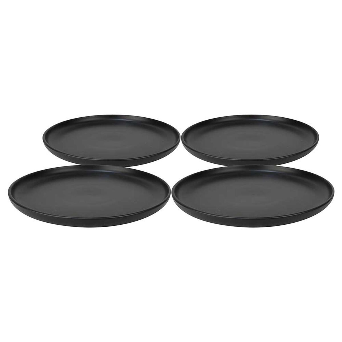 Set 4 Platos Base Doral Porto Servo Negro