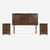 Cama Europea Rosen 2 Plazas Indie + Respaldo + 2 Veladores Dolce