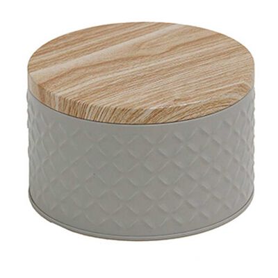 Imagen 1 del producto Lata Decorativa Metal Vgo 6.3 x 10 cm Gris