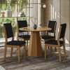 Juego de Comedor VekkaHome Isa 4 Sillas Negro