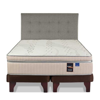 Imagen 2 del producto Cama Europea Flex Base Dividida King Máximo Cobre + Respaldo Design Gris