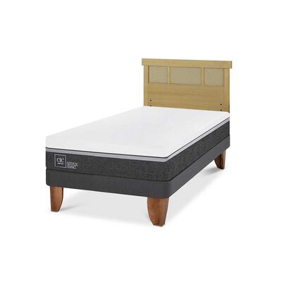 Imagen 2 del producto Cama Europea CIC 1,5 Plazas Ortopedic Advance + Respaldo Dublin Mostaza