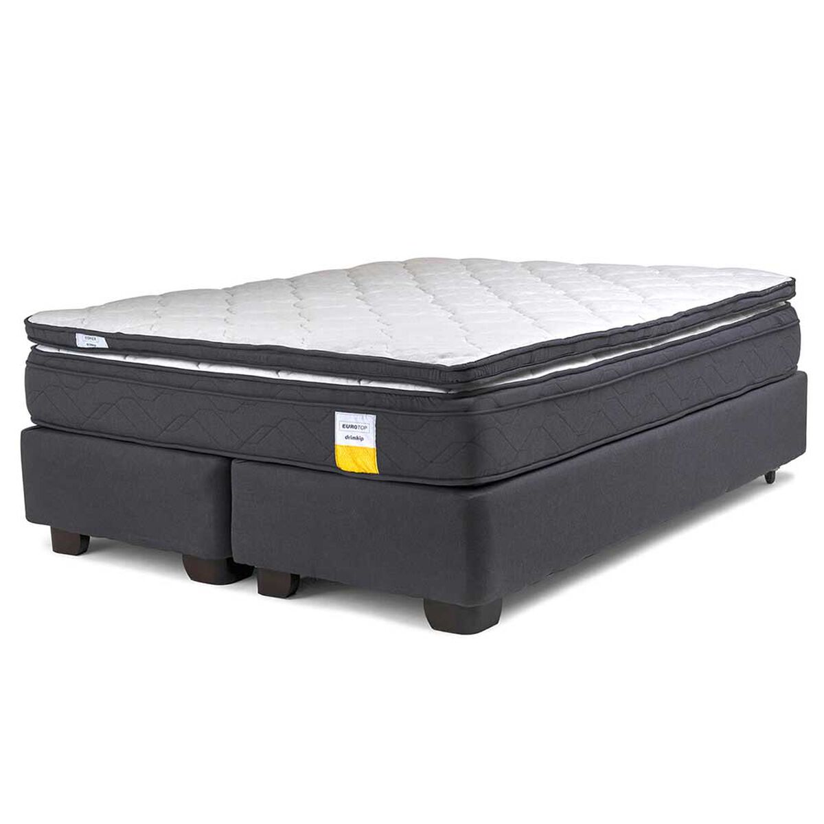Cama Americana Drimkip Base Dividida Queen Eurotop + Topper
