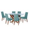 Juego de Comedor Latam Home Alicante 6 Sillas Turquesa
