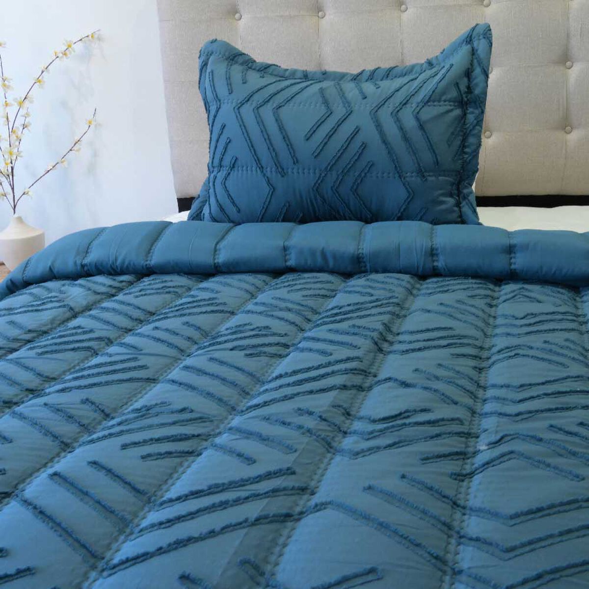 Plum&oacute;n Doral 1.5 Plazas Touch Nebula Liso Azul