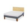 Cama Europea CIC 2 Plazas Excellence Plus + Respaldo Villarrica Mostaza