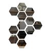 Espejo de Vidrio TuHome Lirio 12 Piezas Hexagonal 20 x 23 cm
