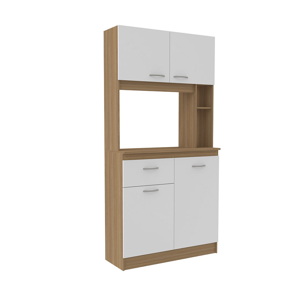 Mueble Cocina Stanford 1 Cajón Nogal Blanco