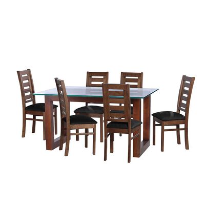 Juego de Comedor Latam Home Pamplona Granada 6 Sillas Lino Beige