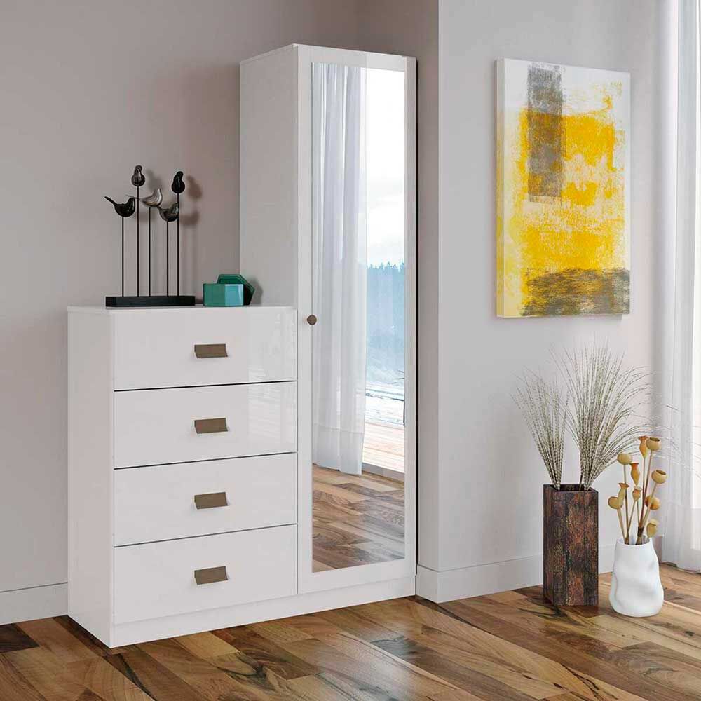 Cómoda Onessta Estilo 4 Cajones 1 Puerta Blanco