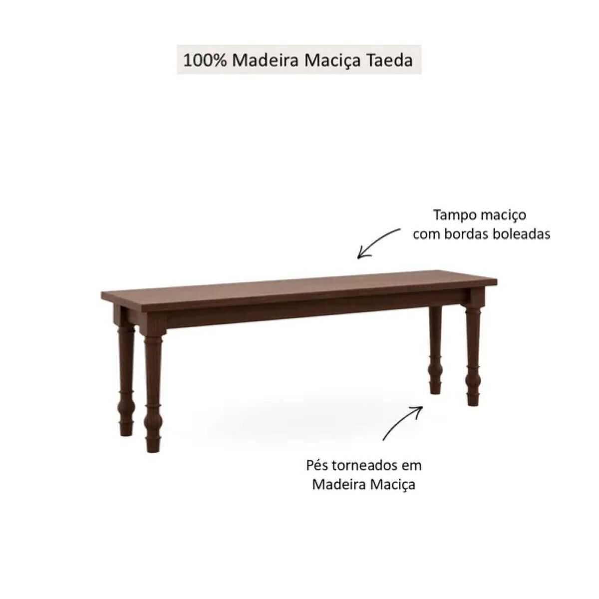 Banqueta Madera Roca Santa F&eacute; Caoba