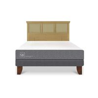 Cama Europea CIC 2 Plazas Smart + Respaldo Torino Mostaza