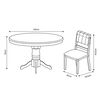 Juego de Comedor Zoy Home Rodas 4 Sillas Café