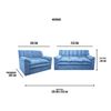 Juego de Living Deco Class Buenos Aires Sofá 3 Cuerpos + Sofá 2 Cuerpos  Azul