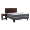 Cama Europea Celta 2 Plazas Respaldo + 2 Veladores Cádiz
