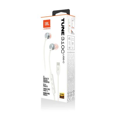 Imagen 1 del producto Audífonos Bluetooth In Ear JBL Tune 310C USB-C Blanco