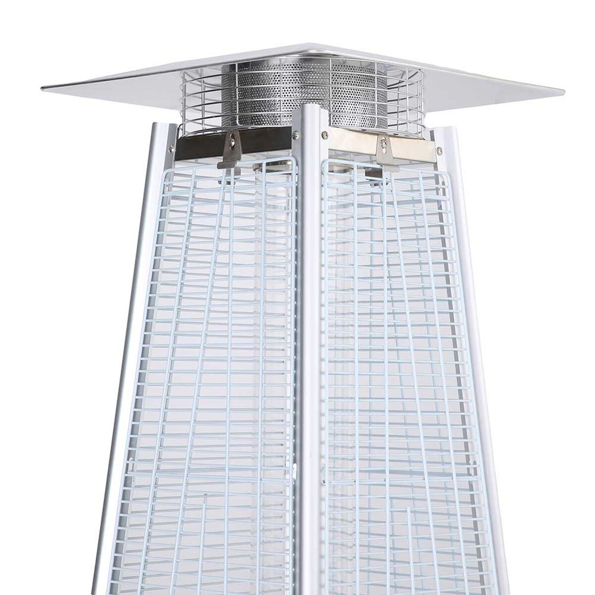 Estufa a Gas Exterior Terraza Klyma Obelisk LW Inox 1,8 mts.