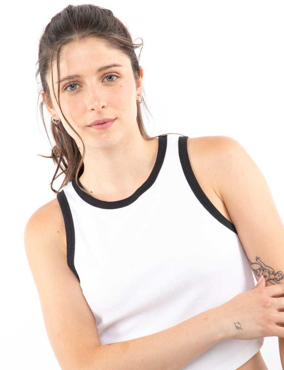Polera Crop Sin Mangas Mujer Icono