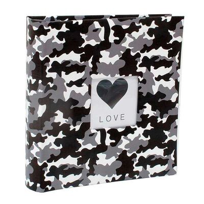 &Aacute;lbum para Fotos Tela Vgo Camuflado con Memo 200 Fotos Gris