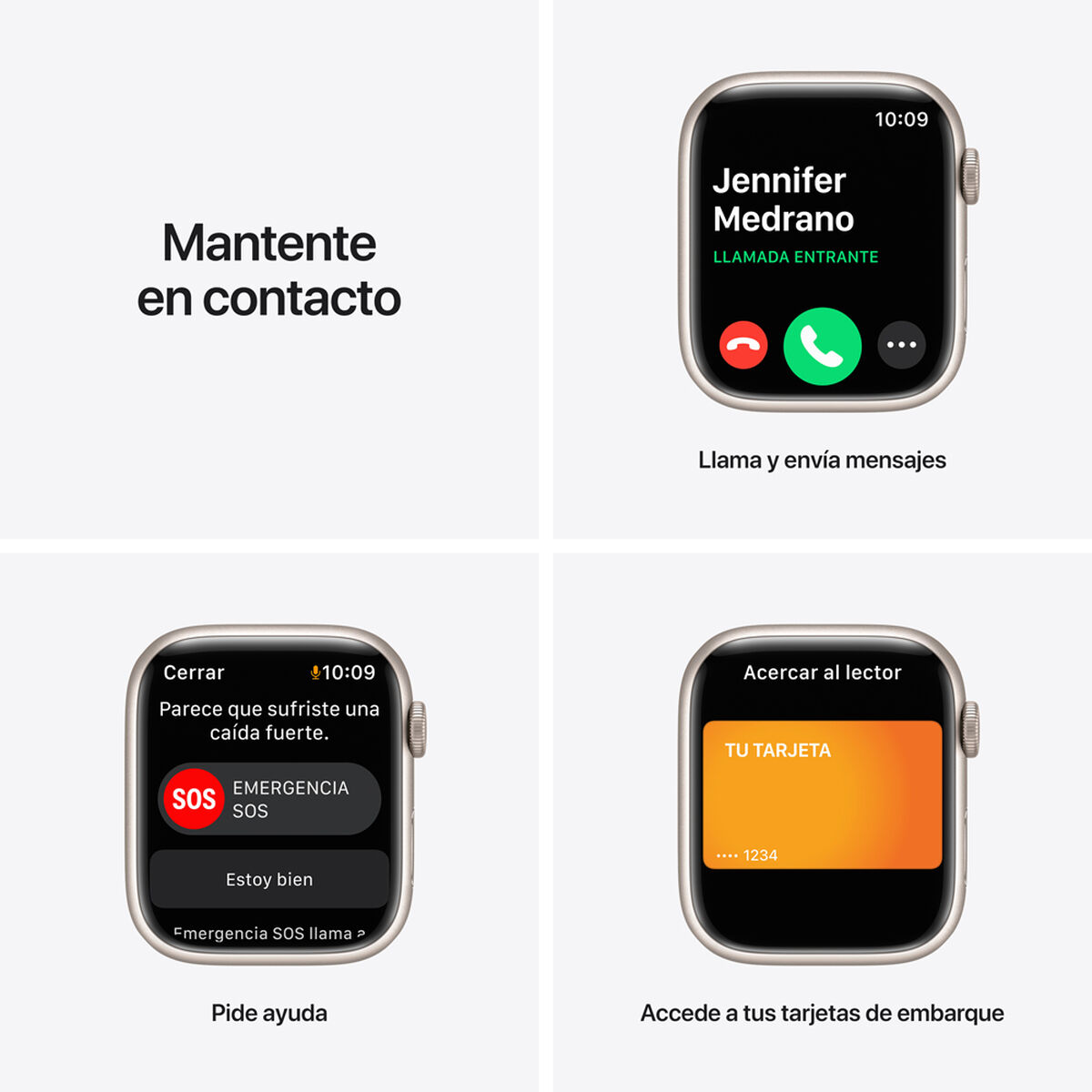 Smartwatch Apple Watch S7 GPS 45mm Blanco Estrella