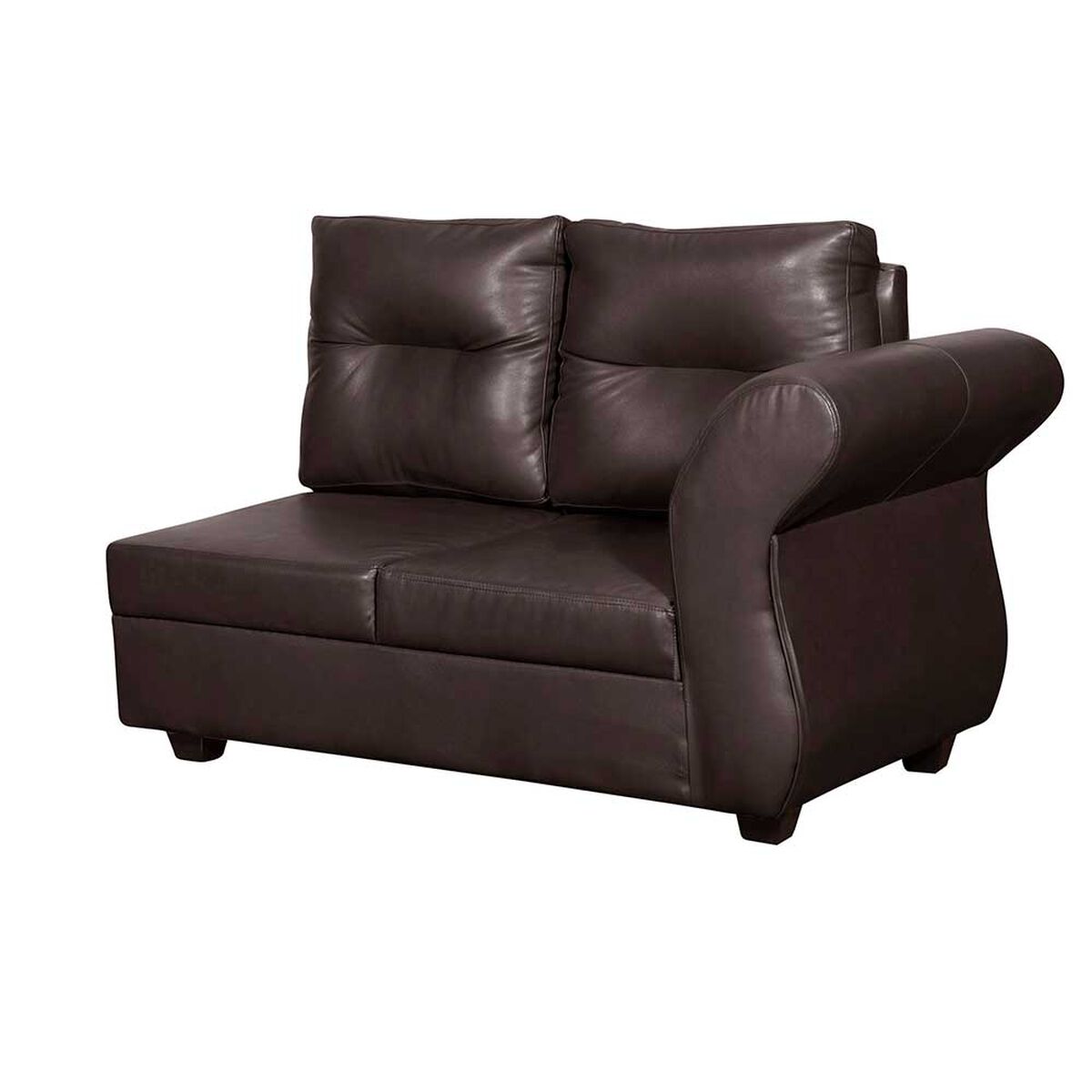 Sofá Seccional Diseño A&M Home Emma Derecho 5 Cuerpos Café