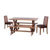Juego de Comedor Latam Home Sevilla Tenerife 2 Sillas + 2 Bancas Cuero Kentucky Café Moro