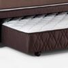 Cama Nido Rosen 1,5 Plazas New Style 6  + Respaldo Tabor Caramelo