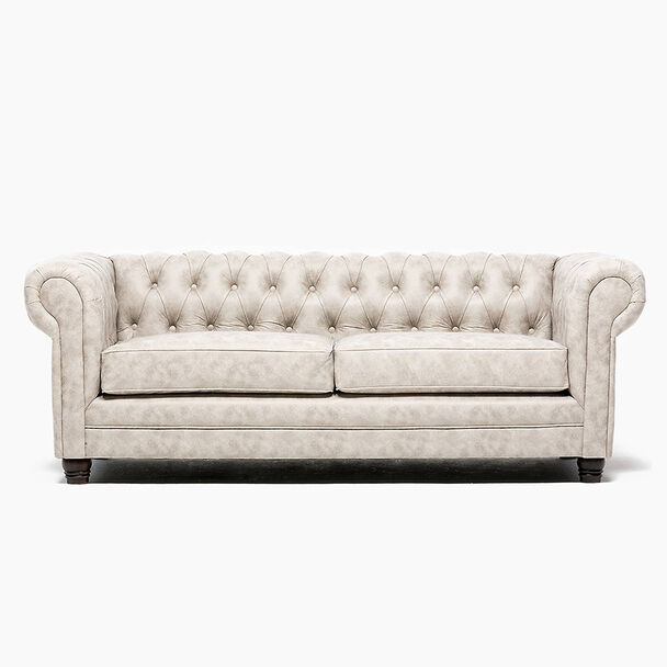 Sofá Barra Design Chesterfield 3 Cuerpos Skin Beige