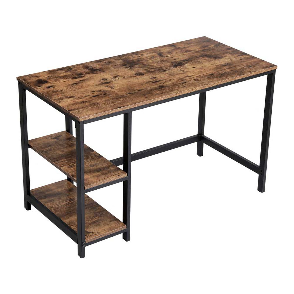 Escritorio Fm Furniture Metalwood Marrón Rústico