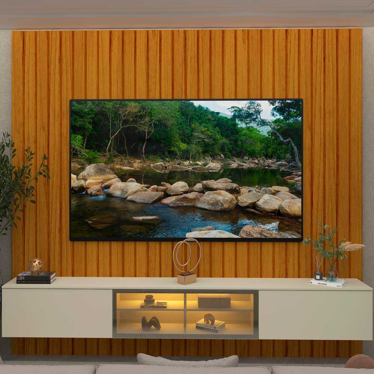 Home Decocasa Majestade Luminare hasta 85" Natural Off White