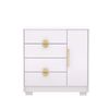 C&oacute;moda Vekkahome Bella 4 Cajones 1 Puerta Blanca