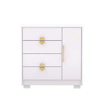 Cómoda Vekkahome Bella 4 Cajones 1 Puerta Blanca