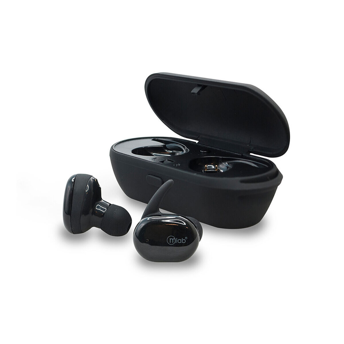 Audífonos Bluethoot Mlab Air Touch Twins + Cámara Web y Deportiva Mlab iSport Pro Cam HD Amarilla + Batería Externa Portátil 