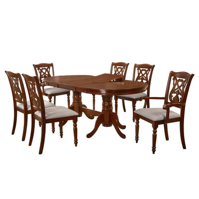 Imagen 1 del producto Juego de Comedor Extensible Casanova Bilbao 4 Sillas 2 Sitiales Café