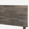 Cama Europea Rosen 2 Plazas Wave + Respaldo + 2 Veladores Tabor Grafito