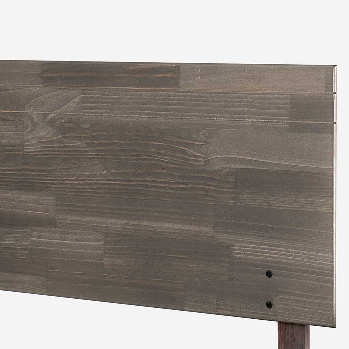 Cama Europea Rosen 2 Plazas Wave + Respaldo + 2 Veladores Tabor Grafito