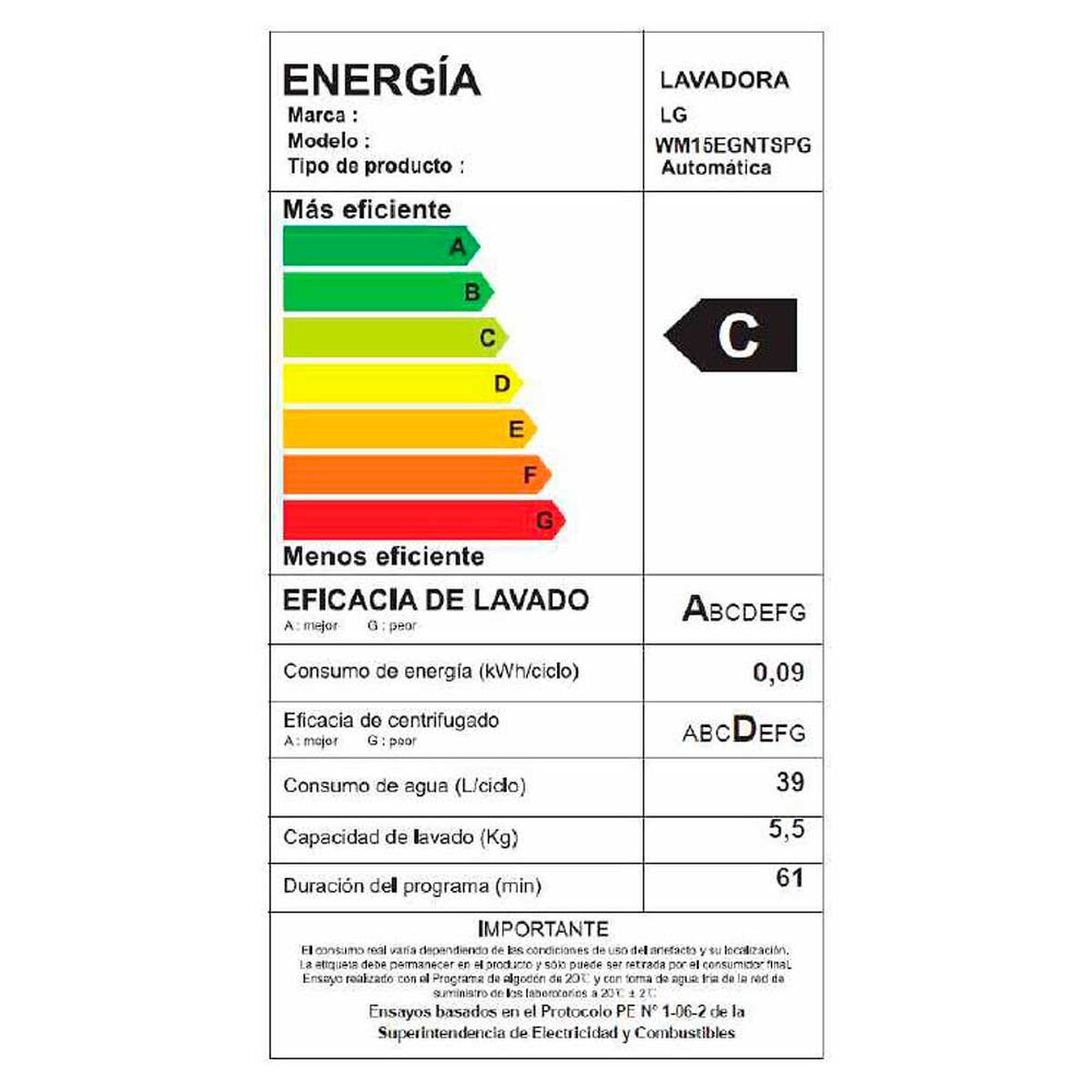 Lavadora/Secadora LG WD15EGNTSPG 15 Kg