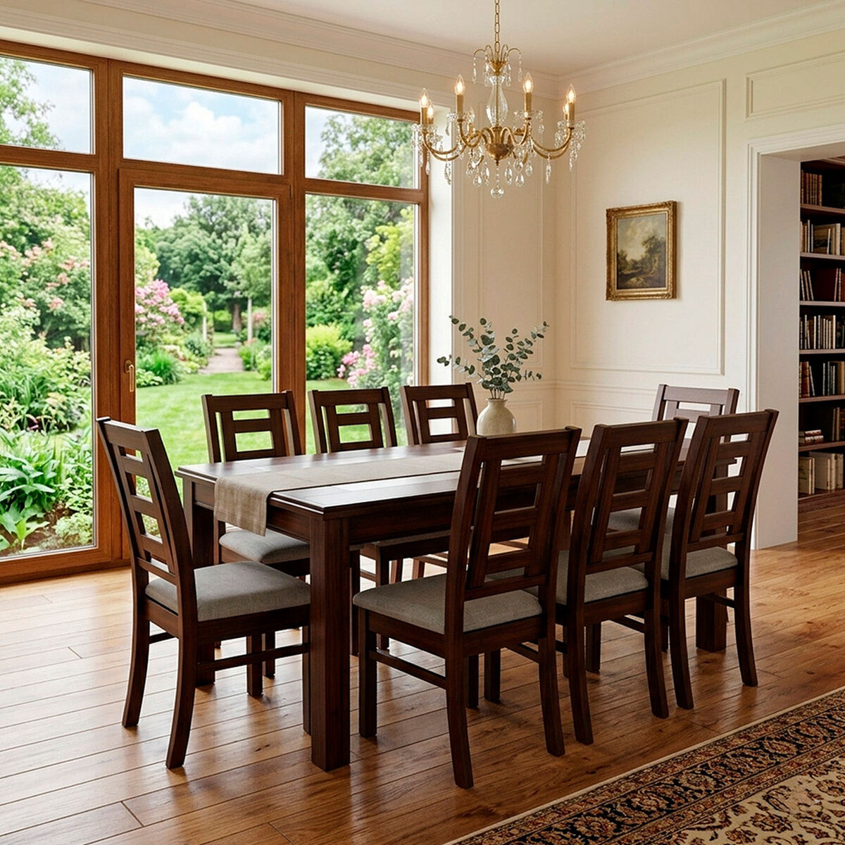 Juego de Comedor Muebles Hema Sevilla 8 Sillas Chocolate