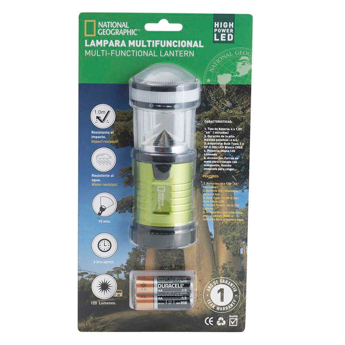 Mini L&aacute;mpara National Geographic Verde