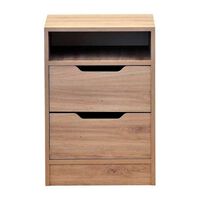 Velador Mobikit Misuri Roble Santan 2 Cajones