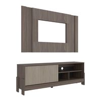 Estante TV Tuhome Odell Hasta 65"" Milan y Roble Natural