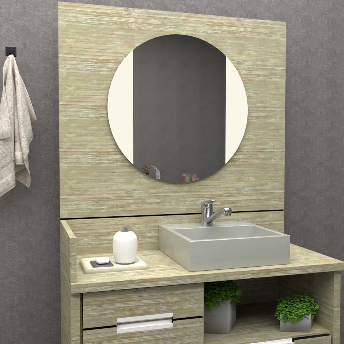 Espejo de Vidrio TuHome Lucca 65 x 65 cm