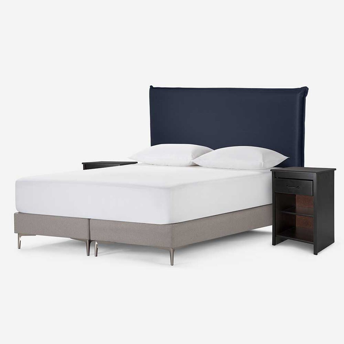 Respaldo + 2 Veladores Rosen 2 Plazas Maurice Azul