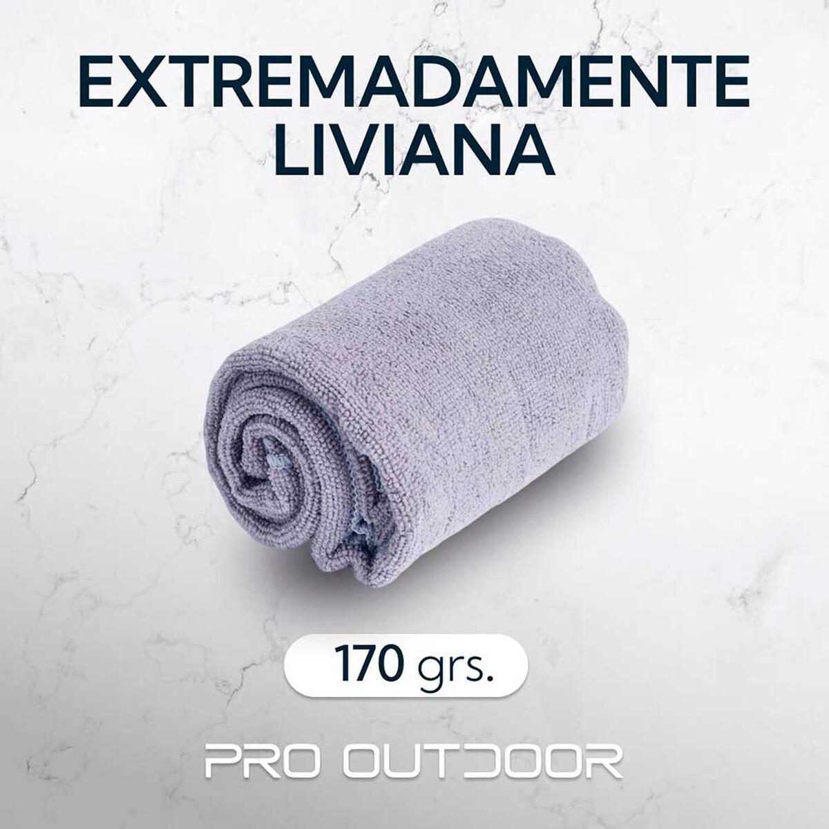 Pack 2 Toallas Microfibra Terry Gris Pro Outdoor