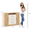 Cómoda Exit 32TVROBE 3 Cajones 2 Puertas Roble Berige