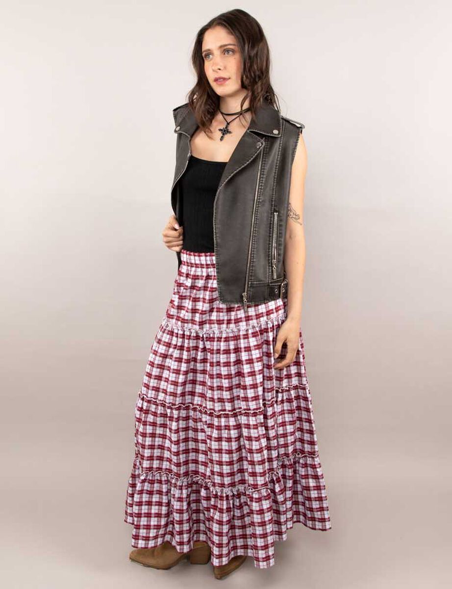 Falda Maxi Tartán Mujer Icono